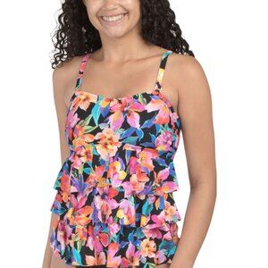 LEILANI Black Multi Tiered Bandini Swim Top